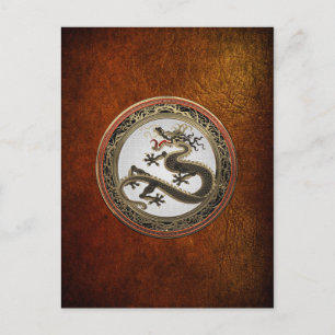 [100] Schwarzer und Gold Heiliger Ostdrache Postkarte