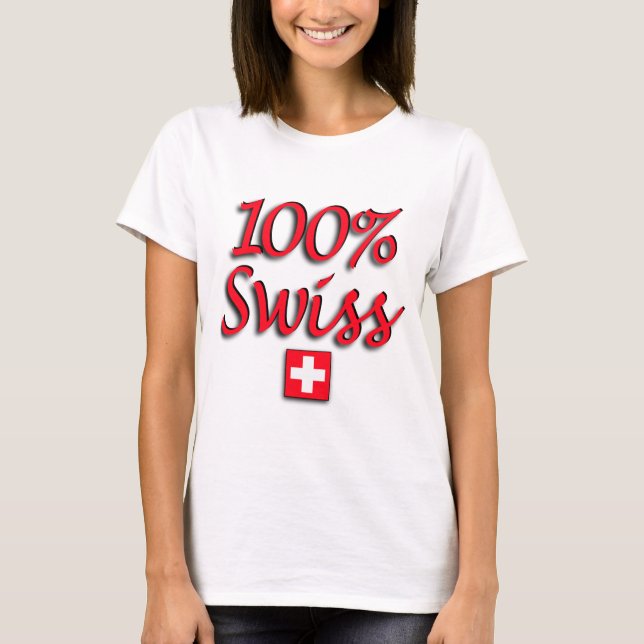 100% Schweizer angepasstes Shirt (Vorderseite)