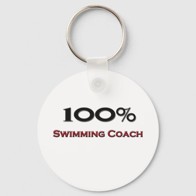 100 % Schwimmbus Schlüsselanhänger (Vorderseite)