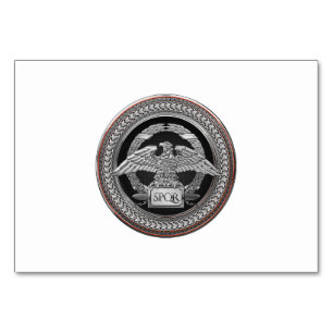 [100] Silberrömischer Kaiseradler über Medallion Tischnummer