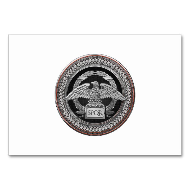 [100] Silberrömischer Kaiseradler über Medallion Tischnummer (Vorderseite)