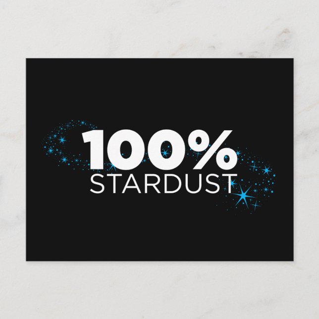 100% Stardust Postkarte (Vorderseite)