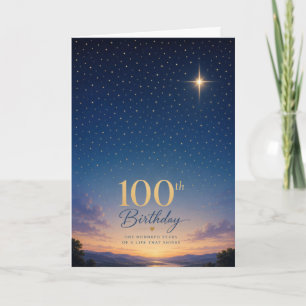 100. Stern-Geburtstag Karte