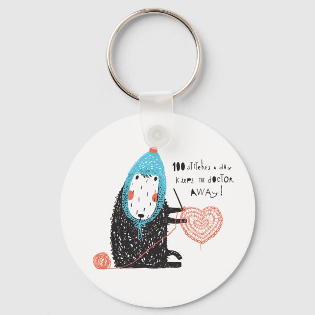 100 Stitches a day Key Chain Schlüsselanhänger (Vorderseite)
