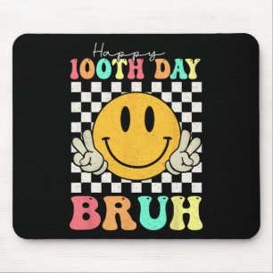100. Tag Bruh Smile Gesicht 100 Tage der Schuljung Mousepad