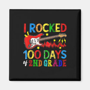 100. Tag der 2. Klasse 100 Tage Schule B Gitarre L Magnet