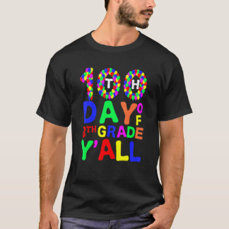 100. Tag der 8. Klasse Y'all Ballons Lehrer Stud T-Shirt