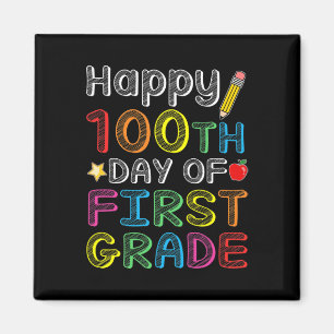 100. Tag der ersten Klasse - farbenfrohe 100 Tage  Magnet