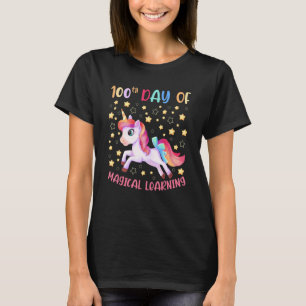 100. Tag der magischen Lernschule Süßes Einhorn T-Shirt