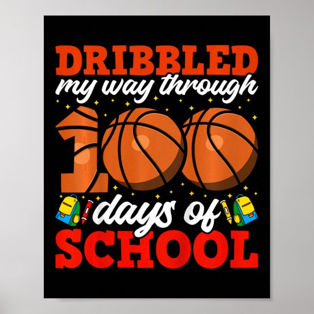100. Tag der Schule Boys Basketball 100 Tage SC Poster (Vorne)