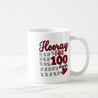 100. Tag der Schule Buffalo Karierten Urlaub für 1 Kaffeetasse