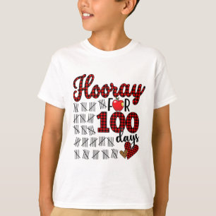 100. Tag der Schule Buffalo Karierten Urlaub für 1 T-Shirt