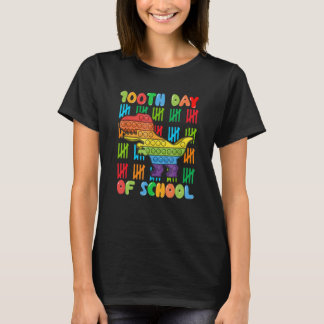 100. Tag der Schule Dino Kinder glücklich 100 Tage T-Shirt