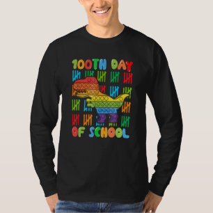 100. Tag der Schule Dino Kinder glücklich 100 Tage T-Shirt