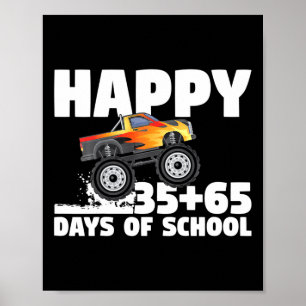 100. Tag der Schule Jungen glücklich 100 Tage der  Poster