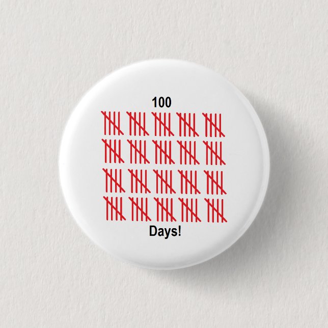"100. Tag der Schule" Knopf Button (Vorderseite)