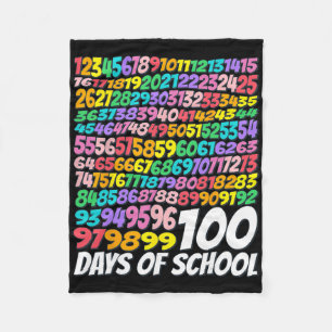 100. Tag der Schule Lehrer Kinder 100 Tage Mathe N Fleecedecke
