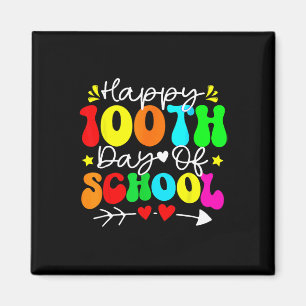 100. Tag der Schule Lehrer Kinder Kind Glücklich 1 Magnet