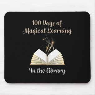 100. Tag der Schule Magische Bibliothek Lernabente Mousepad
