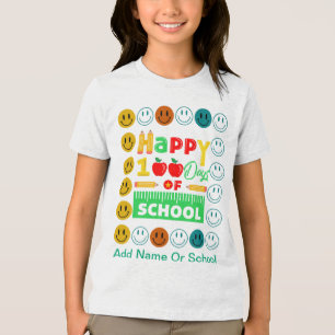 100. Tag der Schule Niedliches Lächeln Gesicht Tri-Blend Shirt