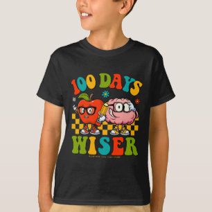 100. Tag der Schule Retro Lehrer Kinder 100 Tage W T-Shirt