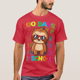 100. Tag der Schule Sloth Design 100 Tage Schule S T-Shirt