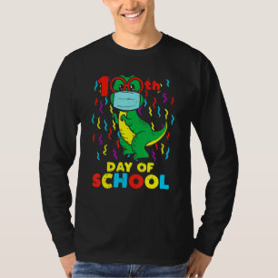 100. Tag der Schule T Rex Dino Gesicht Maske 100 T T-Shirt