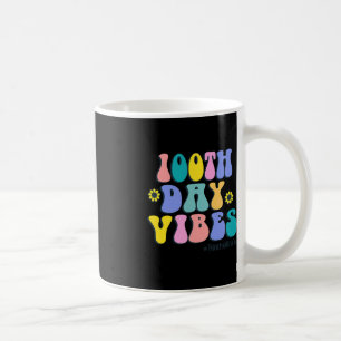 100. Tag der Schule Vibes Retro Lehrer Happy 100 Kaffeetasse
