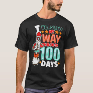 100. Tag der Schülers Lehrer Raketen Fan T-Shirt
