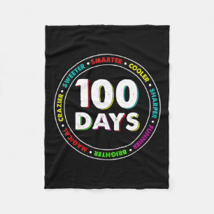 100. Tag der Schulgestaltung Geschenk für schlauer Fleecedecke