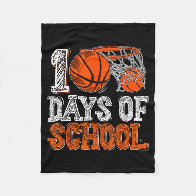 100. Tag der Schultags-Basketball-Kinder 100 Tage  Fleecedecke (Vorderseite)