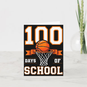100. Tag der Schultags-Basketball-Kinder 100 Tage Karte