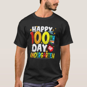 100. Tag des Kindergarten Lehrers Schüler Glücklic T-Shirt