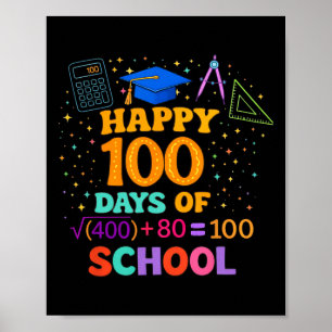 100. Tag des Schul-Lehrers 100 Tage Mathe-Formel Poster