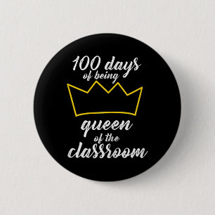 100. Tag des Schuldesigns für Lehrer und Studieren Button