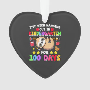 100. Tag des Schulfaulenzer-Shirts Kindergarten 10 Ornament