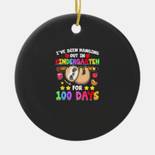 100. Tag des Schulfaulheitshemd Kindergarten 100 T Keramik Ornament