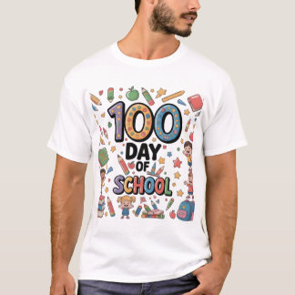 100. Tag des Schulspaß T-Shirt | Farbige Kinder & 