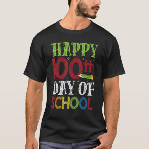 100. Tag des Schulunterrichts Lehrer Kinder Mädche T-Shirt