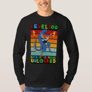 100. Tag Dinosaur Video Gamer 100 Tage der Schule T-Shirt
