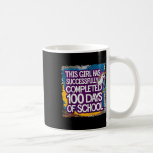 100. Tag Funny Outfit Girls & amp; Student 100 Tag Kaffeetasse