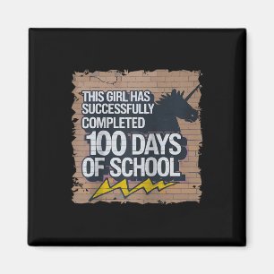 100. Tag Funny Outfit Girls & amp; Student 100 Tag Magnet