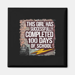 100. Tag Funny Outfit Girls & amp; Student 100 Tag Magnet