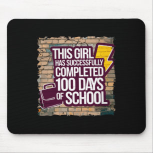 100. Tag Funny Outfit Girls & amp; Student 100 Tag Mousepad