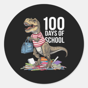 100. Tag Funny Outfit Lehrer & Amp; Student 100 D Runder Aufkleber