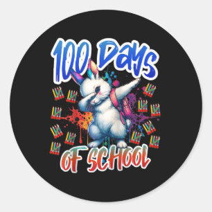 100. Tag Funny Outfit Lehrer & Amp; Student 100 D Runder Aufkleber