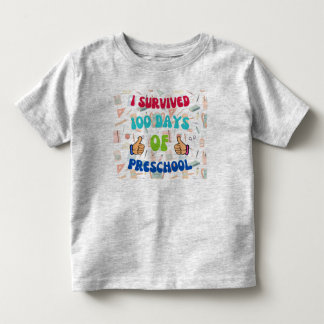 100. Tag, ich habe 100 Tage Vorschule überlebt Kleinkind T-shirt