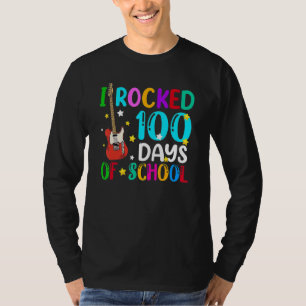 100. Tag Rockte ich 100 Tage der School Music Gita T-Shirt