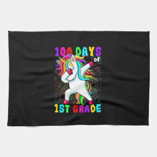 100. Tag Schule Einhorn 100 Tage 1. Klasse Sch Geschirrtuch