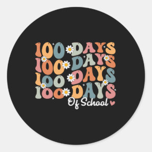 100. Tag Schülermädchen Niedlich 100 Tage Scho Runder Aufkleber